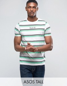 Футболка в полоску с принтом Etoile 83 ASOS TALL - Белый