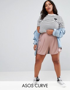 Юбка-шорты со складками ASOS CURVE - Розовый