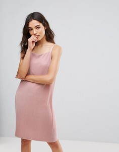 Платье-комбинация из трикотажа с отливом Only Peno - Розовый