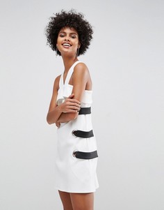 Платье мини с люверсами ASOS - Белый