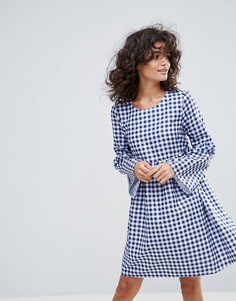 Платье с присборенной юбкой и принтом в клетку Vero Moda - Мульти
