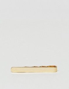 Золотистый узкий зажим для галстука ASOS - Золотой