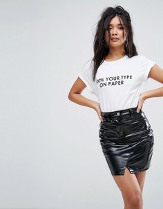 Футболка с принтом 100% Your Type On Paper ASOS - Белый