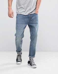 Выбеленные укороченные джинсы Rollas Stubs - Синий Rollas