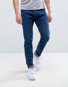 Темно-синие выбеленные джинсы скинни Diesel Tepphar 084EH - Синий
