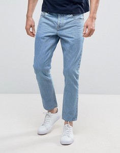 Светлые укороченные джинсы слим ASOS - Синий