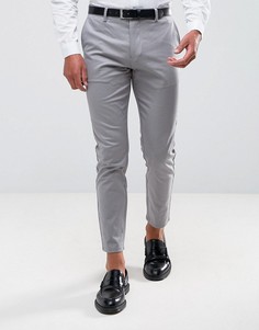 Саржевые узкие брюки Burton Menswear - Серый