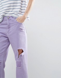 Сиреневые джинсы прямого кроя ASOS - Фиолетовый