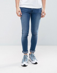 Темные супероблегающие джинсы ASOS - Синий