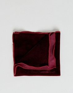 Бордовый велюровый платок для нагрудного кармана ASOS - Красный