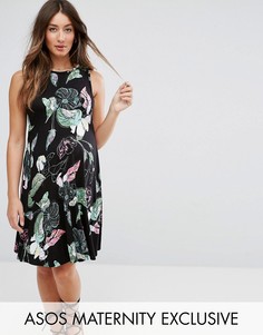Свободное платье с цветочным принтом ASOS Maternity - Мульти