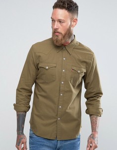 Рубашка в стиле вестерн Levis Barstow Olive Night - Зеленый Levis®