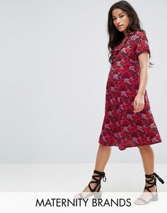 Mamalicious Bold Printed Dress - Темно-синий Mama.Licious