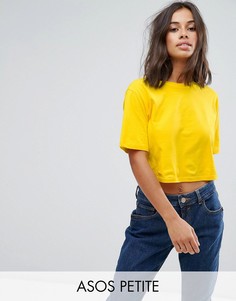 Свободная укороченная футболка ASOS PETITE - Желтый