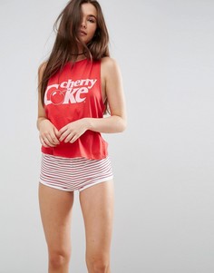 Пижамные шорты и майка с принтом Cherry Coke ASOS - Мульти