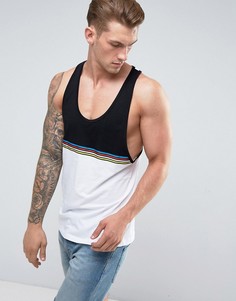 Майка-борцовка с контрастной вставкой ASOS - Белый