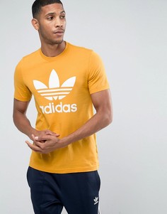 Оранжевая футболка с логотипом-трилистником adidas Originals BQ1806 - Оранжевый