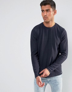 Лонгслив из вафельного трикотажа Brave Soul - Темно-синий