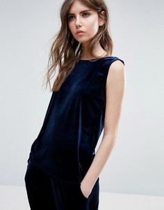 Бархатная майка Ichi - Темно-синий