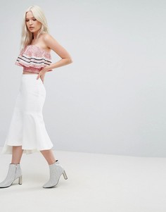 Асимметричная юбка N12H Bonita - Белый