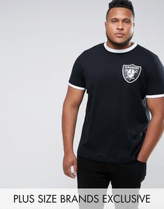Футболка Majestic PLUS Raiders Ringer - Черный