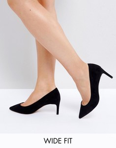 Туфли на каблуке для широкой стопы с острым носком ASOS SOULFUL - Черный