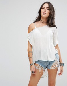 Футболка с одним рукавом Free People Pluto - Синий