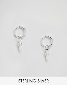 Серебряные серьги-гвоздики с шипами ASOS - Серебряный