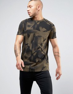 Футболка со сплошным принтом ASOS - Зеленый