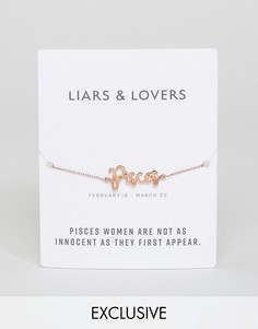 Браслет со словом Pisces Liars &amp; Lovers Zodiac - Золотой