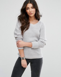 Джемпер вязки косичкой Brave Soul - Синий