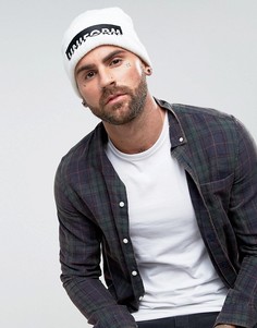 Белая шапка-бини с вышивкой ASOS - Белый