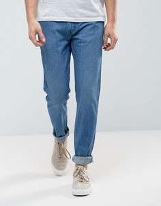 Синие выбеленные узкие джинсы Levis Line 8 - Синий