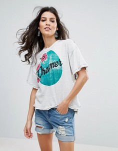 Футболка с принтом Free People Dreamer - Серый