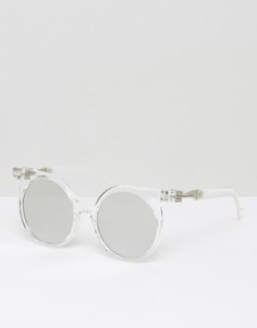 Круглые солнцезащитные очки в прозрачной оправе 7X - Прозрачный