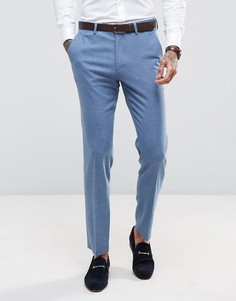Фактурные брюки скинни синего цвета ASOS Wedding - Синий
