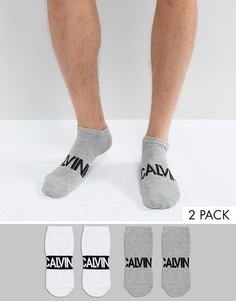 2 пары низких носков с логотипом Calvin Klein - Мульти