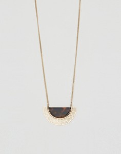 Ожерелье с длинной подвеской из полимера ASOS - Золотой