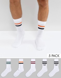 5 пар носков в спортивном стиле ASOS - Мульти
