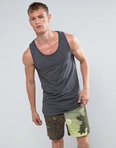 Длинная серая обтягивающая майка ASOS - Серый