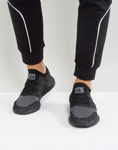 Черные трикотажные кроссовки adidas Originals Swift Run CG4127 - Черный