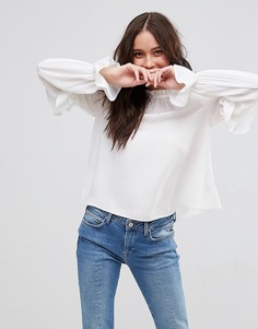 Блузка с оборками ASOS - Белый