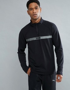 Черный эластичный свитшот на молнии Puma Running Active Tec 59423801 - Черный