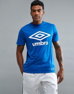 Футболка с крупным логотипом Umbro - Синий