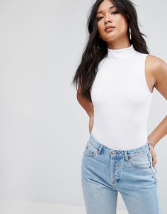 Боди с высоким воротом ASOS - Белый