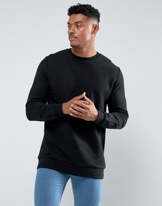 Длинный черный свитшот ASOS - Черный