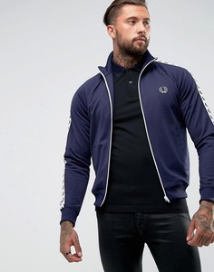 Синяя спортивная куртка с кантом Fred Perry Laurel Wreath - Синий