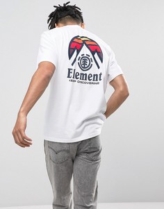 Белая футболка с логотипом на спине Element Tri Tip - Белый