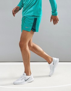 Зеленые шорты для бега из ткани Flex Nike Challenger 5 856836-311 - Зеленый