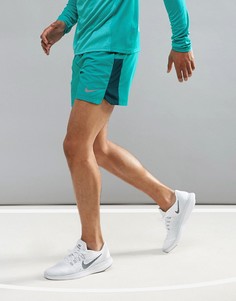 Зеленые шорты для бега из ткани Flex Nike Challenger 5 856836-311 - Зеленый